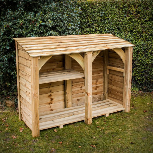 Order a Our log stores offer a great amount of storage space with a stylish design. Not only does it offer huge storage space, its elegant design means that it is sure to be a stand-out feature in any garden. Each log store is crafted from fully pressure treated timber, meaning you will get the best of quality, with incredible durability.
